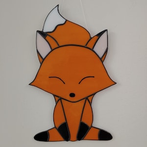 Jen&#39;s Fox Stained Glass Suncatcher