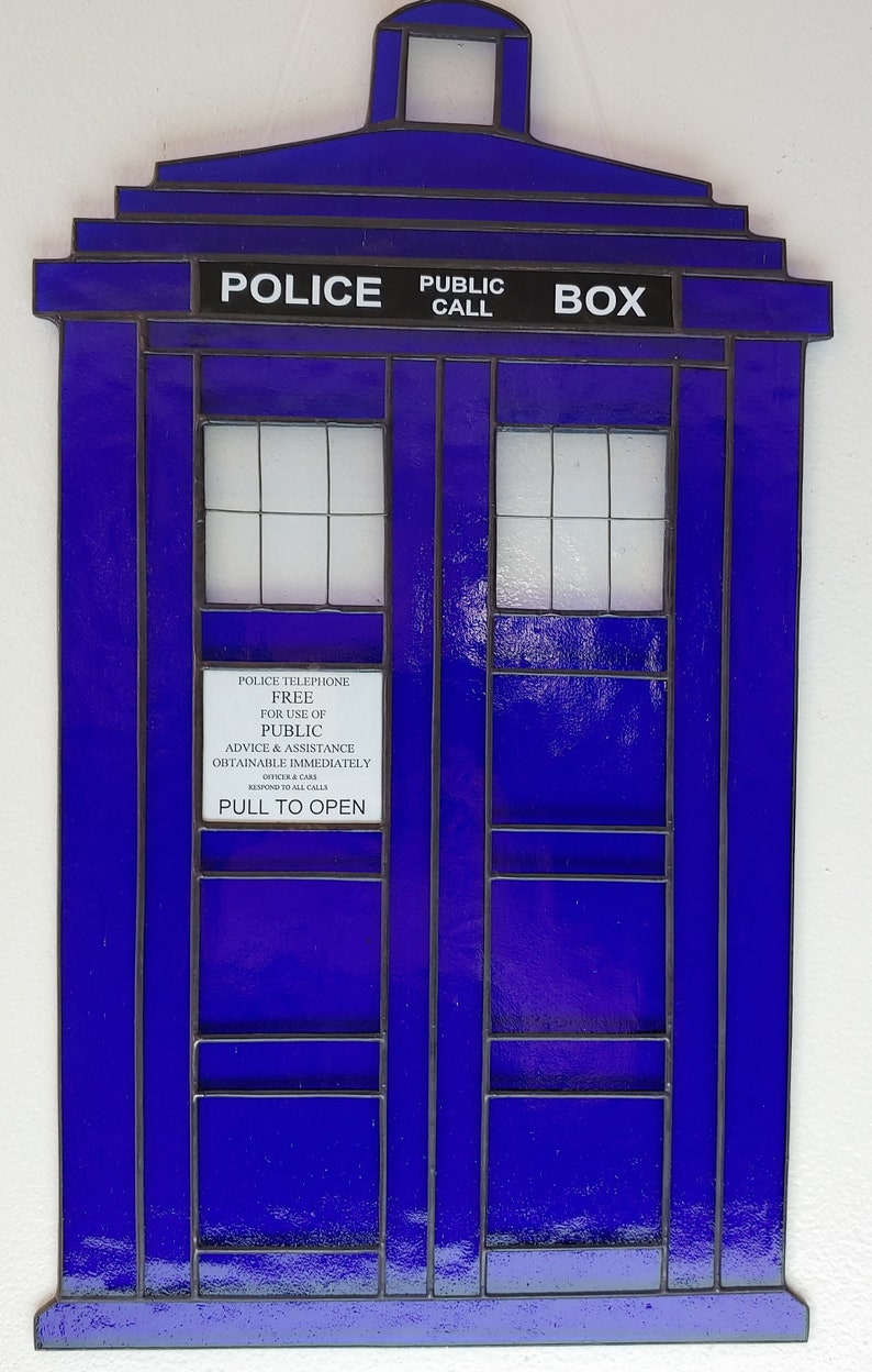 Police Box Stained Glass Suncatcher (made to Order) - Etsy