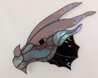 Dragon Head Stained Glass Suncatcher