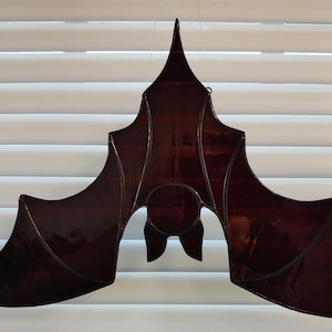 Hanging Bat Stained Glass Suncatcher (Made to order)