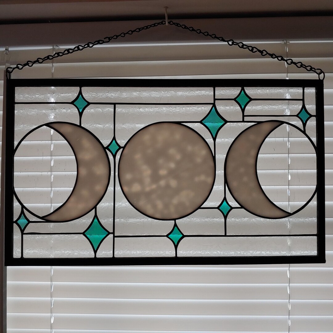 Moon Phase Stained Glass (made to Order) - Etsy