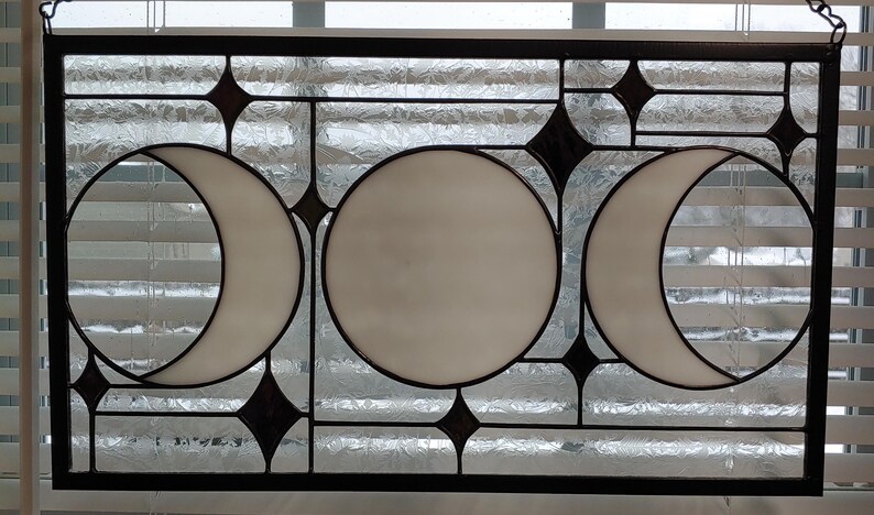 Moon Phase Stained Glass (made to Order) - Etsy