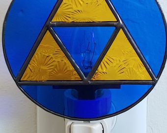 Tri-Force Stained Glass Night Light (Made to order)