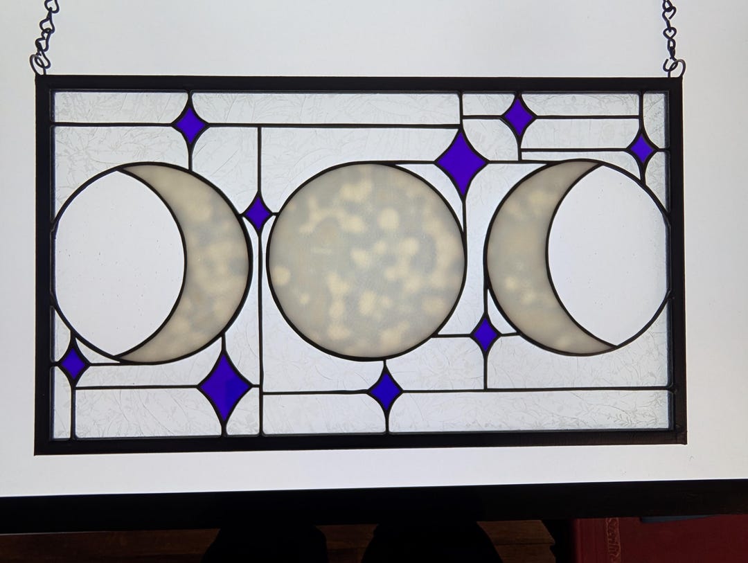 Moon Phase Stained Glass (made to Order) - Etsy