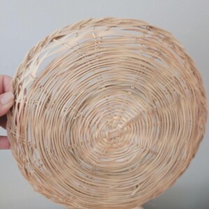 Vintage Wicker Paper Plate Holders Baskets Woven Set of 8 image 10