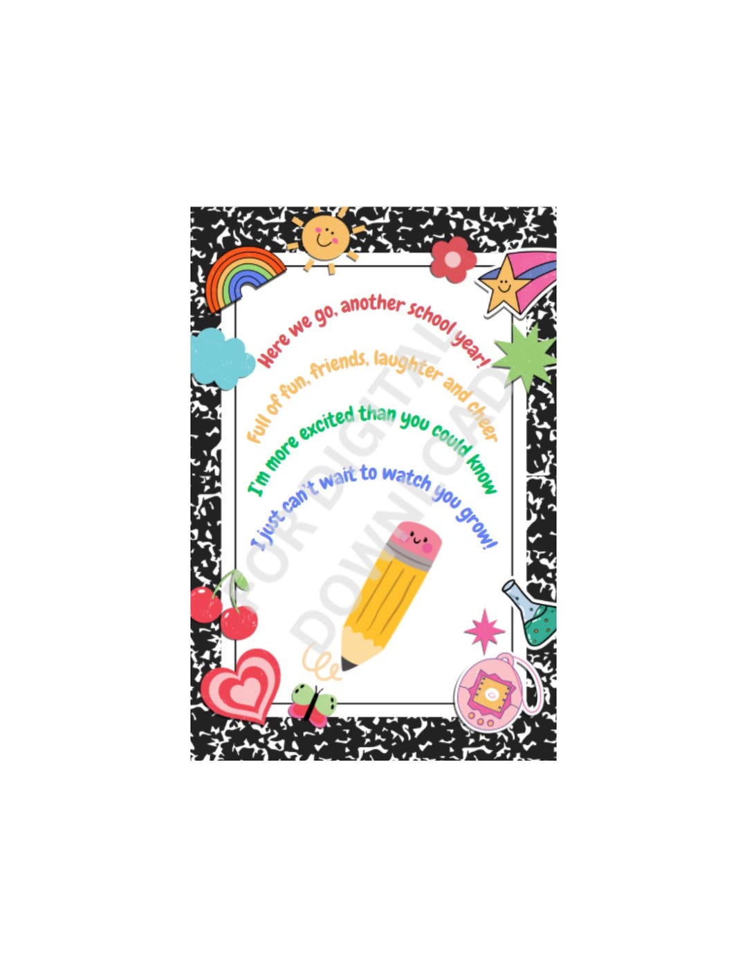 Printable Teacher Back to School Card for Students - Etsy Australia
