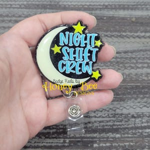 Acrylic Badge Reel, Badge Reel Topper, Medical Topper, Nurse Badge Reel, Medical Badge Reel, Nursing Badge Reel, Night Shift Crew Badge Reel