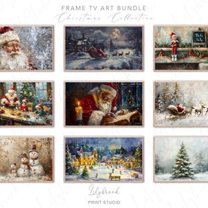 Samsung Frame TV Christmas Set of 9 Holiday Tv Art | Christmas Frame tv | Holiday Frame Tv Art | Samsung Frame tv Art | Digital Download