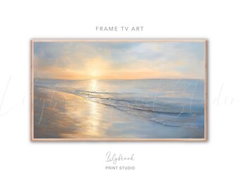 Beach Sunrise Painting for Samsung Frame TV (Digital Download)