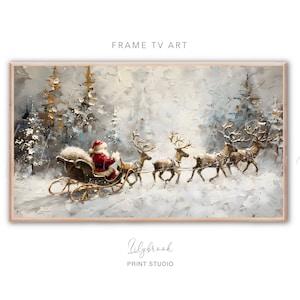 Samsung Frame TV Art | Santa Painting | Frame TV Art | Digital Download | Christmas Art for Samsung Frame TV