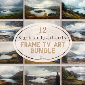 Scottish Highlands Oil Painting Art for Frame TV (Digital Download)