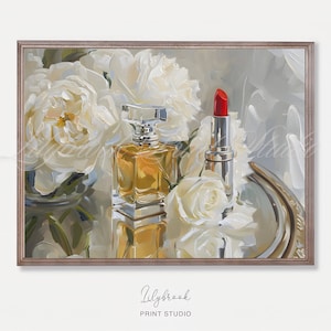 Vintage Perfume Beauty Poster | Luxury Fashion Print for Girls Bedroom & Living Room Wall Decor