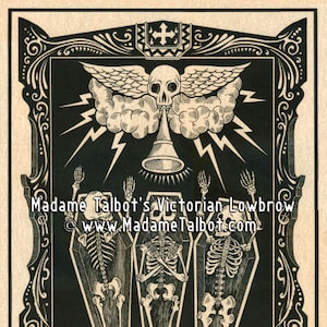 The Judgement Tarot Poster Hand Illustrated in Pen and Ink by Madame Talbot