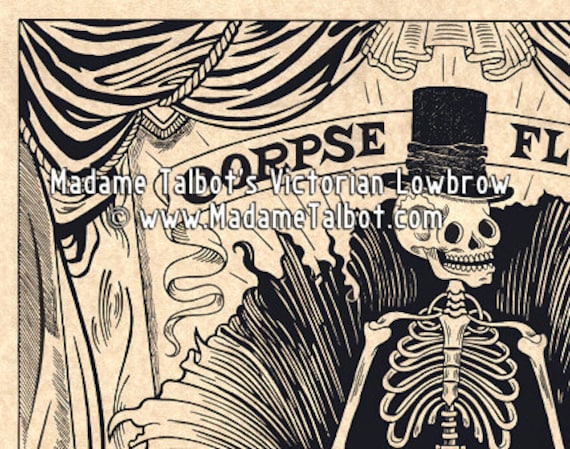 Corpse Flower Skeleton Victorian Lowbrow Madame Talbot Poster