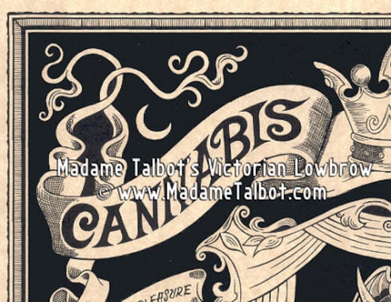 That Old Devil Cannabis Sativa Marijuana Weed Pot Victorian