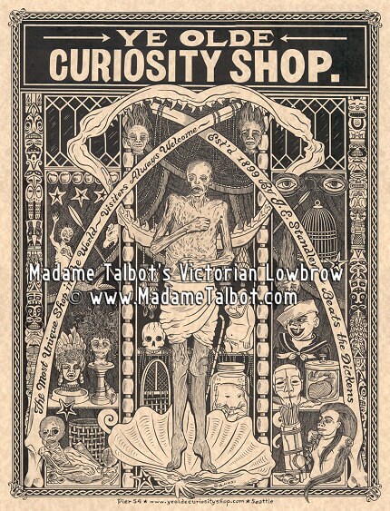Seattle Ye Olde Curiosity Shop Mummy Shrunken Head Anatomy