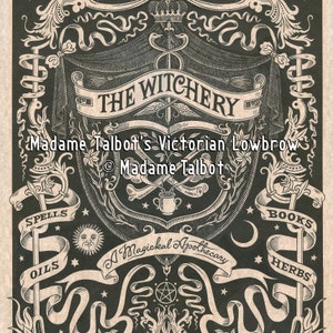 The Witchery Magical Apothecary Witchcraft Wicca Magick Spells Victorian Lowbrow Poster