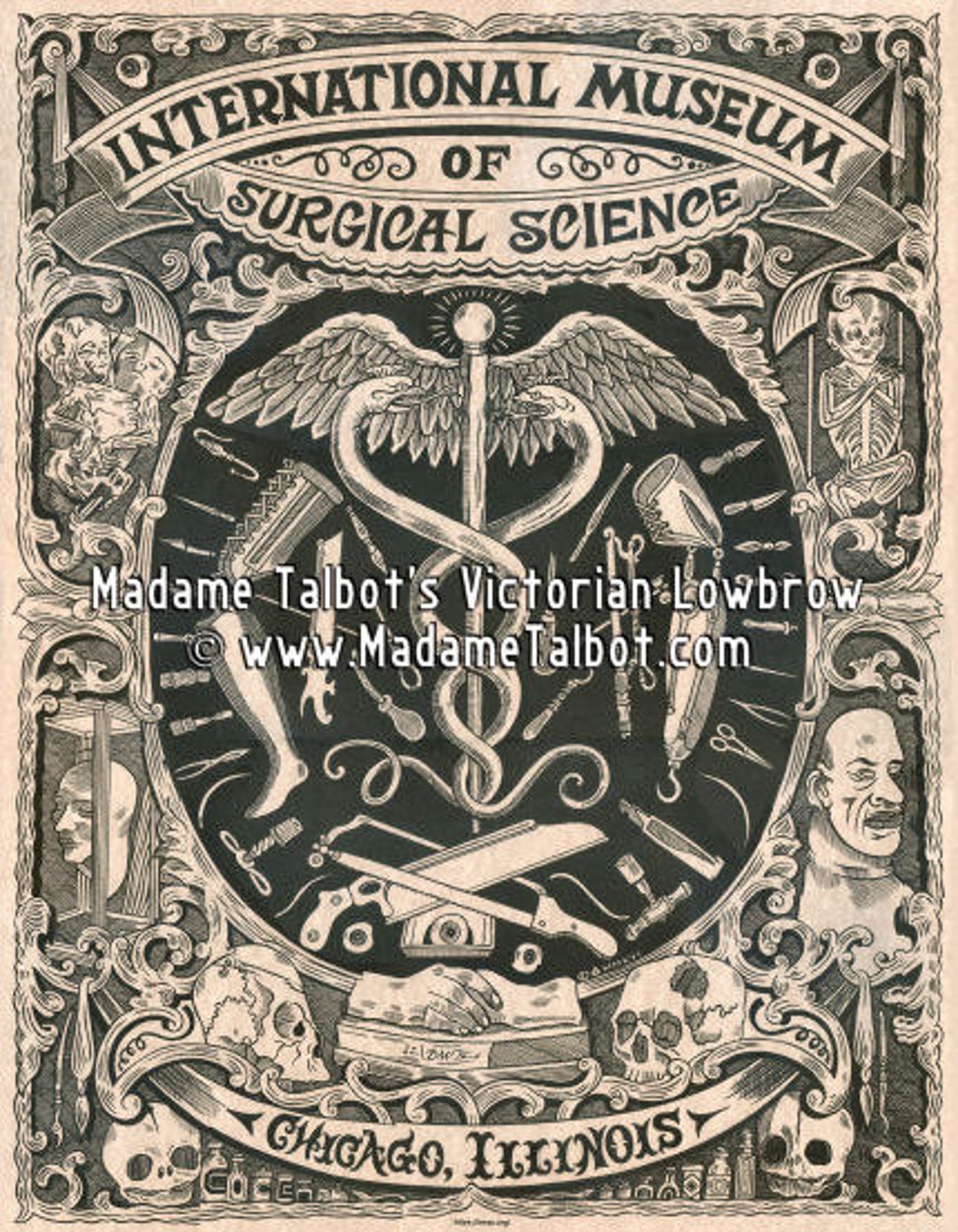 Bob Talbot 80s vintage poster 12種セット Madame Talbot's International Museum of Surgical Science Poster