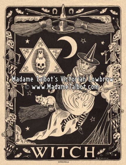 The Witchery Magical Apothecary Witchcraft Wicca Magick Spells Victorian  Lowbrow Poster 