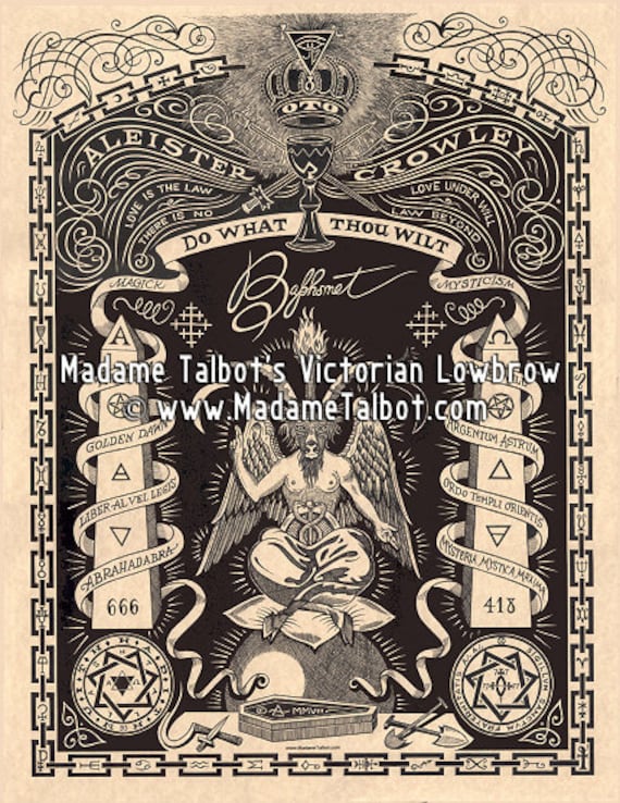 Madame Talbot's Aleister Crowley Baphomet Victorian Lowbrow Occult