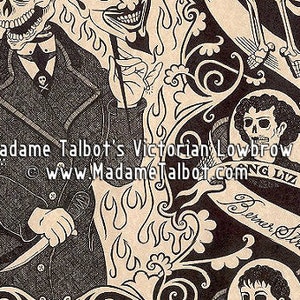 Madame Talbot's Victorian Lowbrow Victorian London Jack the Ripper Skull Devil Poster image 2