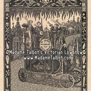 St. James Infirmary New Orleans Jazz Funeral Skeleton Victorian Lowbrow Poster image 1