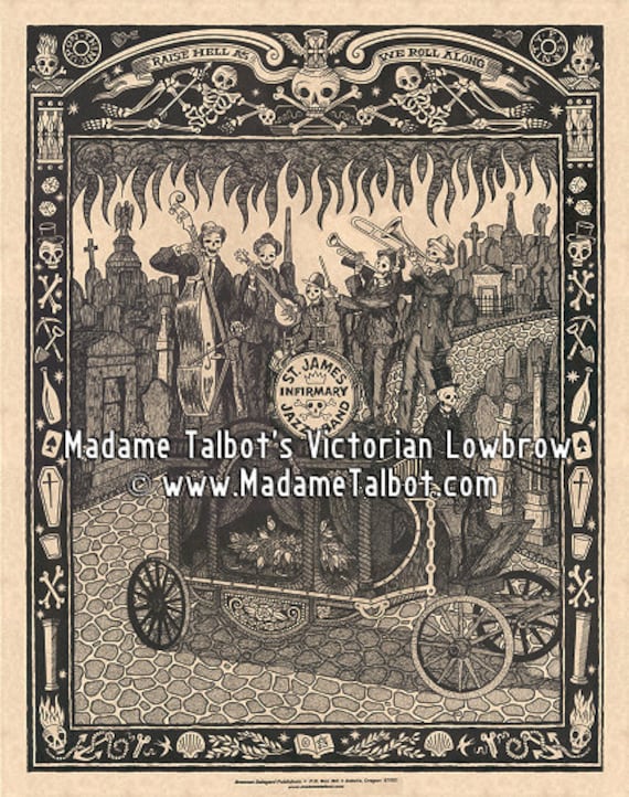 St. James Infirmary New Orleans Jazz Funeral Skeleton Victorian