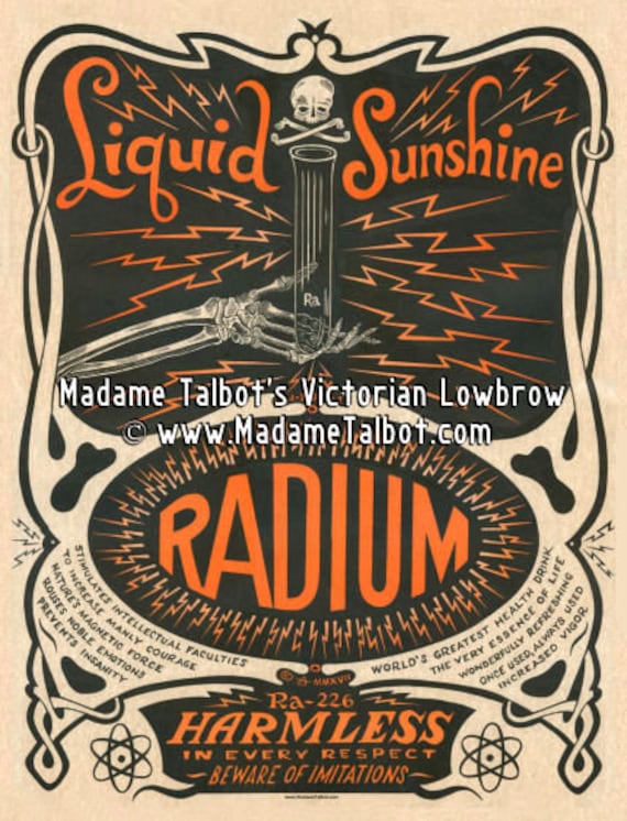 Liquid Sunshine Radium Poster Hand Illustrated and Designed by
