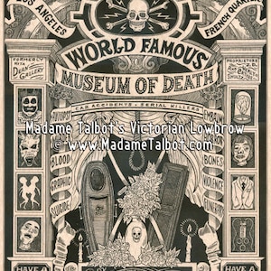 Madame Talbots viktorianisches Lowbrow Museum of Death Poster