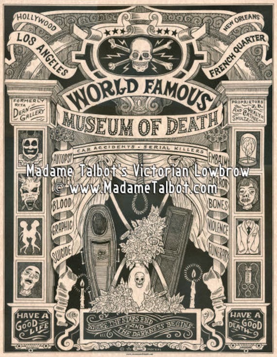 Madame Talbot's Victorian Lowbrow Museum of Death Poster - Etsy