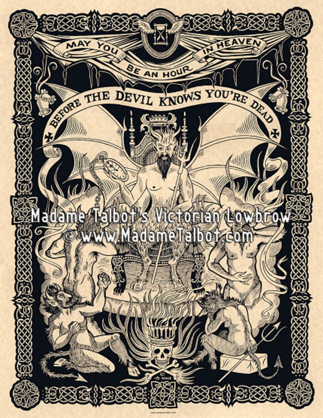 May You Be In Heaven Before The Devil Knows Irish Toast Poster May You Be an Hour in Heaven Before the Devil Knows