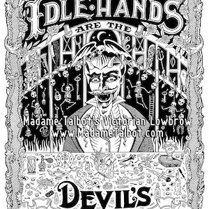 Madame Talbot's Victorian Lowbrow Idle Hands Devil's Playground Poster