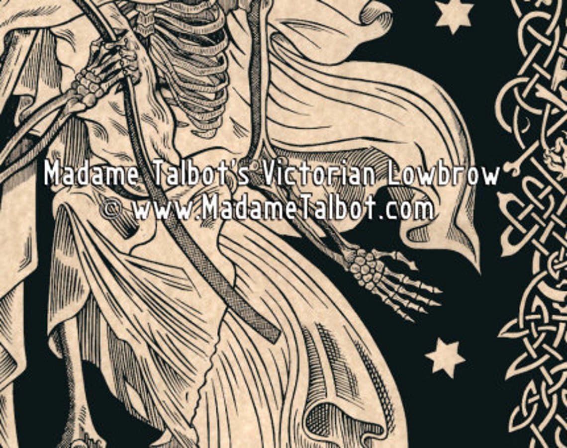The Grim Reaper Funeral Death Mourning Victorian Lowbrow Etsy UK