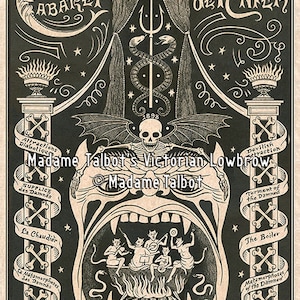 Paris Cabaret de l ' Enfer resplandor en el oscuro demonio gótico Lowbrow cartel (Cabaret del infierno)