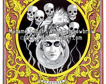 Fortune Teller Skulls Poster Madame Talbot's Victorian Lowbrow