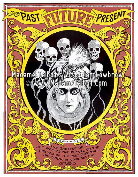 Fortune Teller Skulls Poster Madame Talbot's Victorian Lowbrow - Etsy