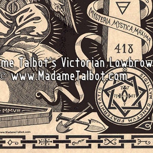 Madame Talbot's Aleister Crowley Baphomet Victorian Lowbrow Occult Magick OTO Poster image 4