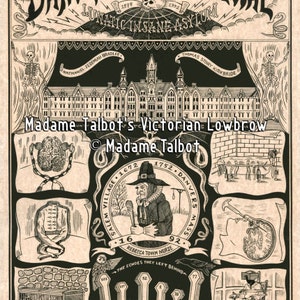 Danvers Insane Asylum Lunatic State Hospital Salem Witch Trials Victorian Lowbrow Póster