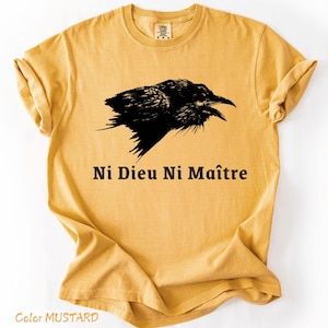 Anti-Authoritarian T-Shirt Ni Dieu Ni Maître Shirt Anti Trump Shirt No God No Master Tee Leftist Protest Shirt Anarchist Comfort Colors Tee