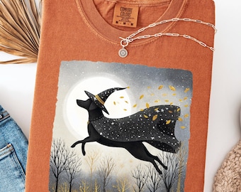 Comfort Colors Halloween Labrador T-Shirt: Spooky Ghost Dog Tee, Autumn Dog Mom Shirt