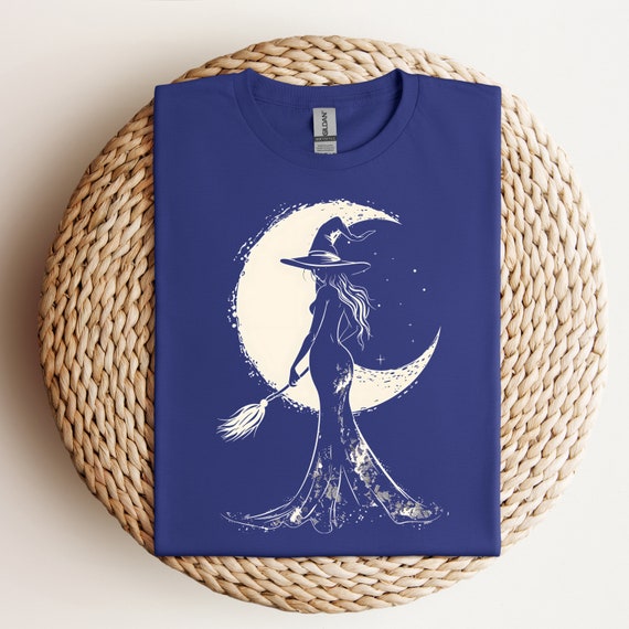 Sexy witch shirt Moon Witch Sweatshirt Witchy Halloween Shirt Salem Shirt Moon Celestial Tee Halloween Women's Shirt