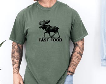 Bolany Men's Hunting Moose 3D Printed T-Shirt - Camo Short Sleeve Tee, Quick-Dry Polyester Blend