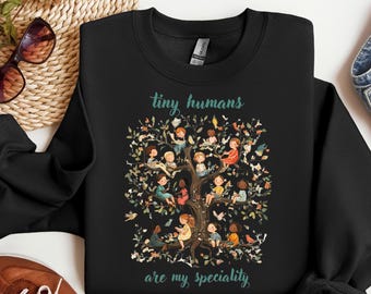 Tiny Humans Doula Sweatshirt, Pregnancy Support Childbirth Support TShirt, Birth Support Companion, Child Birth Educator Coach Student Gift