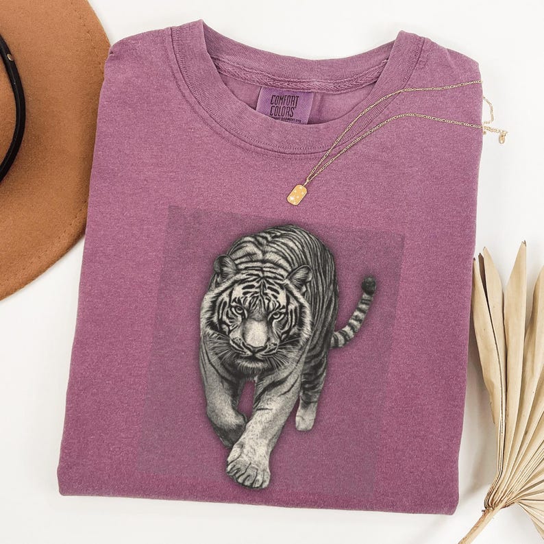 Maglietta Comfort Colors Tiger: maglietta grafica retrò anni '90 immagine 6