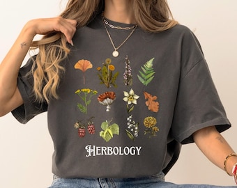 Maglietta Comfort Colors Herbology: regalo di stregoneria botanica