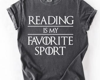 Comfort Colors Reading is My Favorite Sport T-Shirt: Book Lover Gift