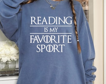 Bluza z nadrukiem Comfort Colors Vintage Reading: prezent dla miłośnika książek