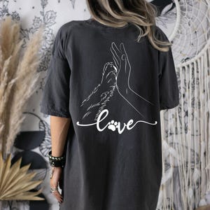 Comfort Colors® Human Hand and Paw Shirt, Dog Paw Animal Lover Shirt, Gift For Dog Lover, Pet Lover Owner Gifts, High Five Shirt, Dog Shirt