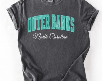 Comfort Colors Outer Banks-T-shirt: retro OBX-zomershirt