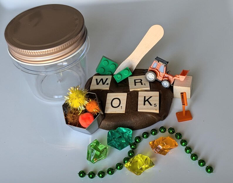 Construction Playdough Kit Natural Ingredients Made to Order Playdough